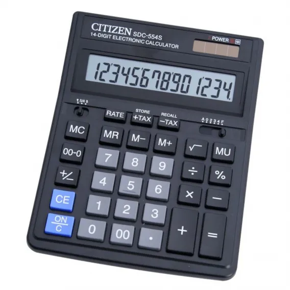 Citizen Taschenrechner SDC-554S Schwarz Kunststoff