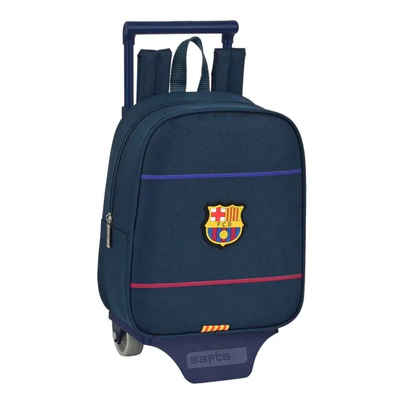F.C. Barcelona Kinder-Rucksack mit Rdern Blau 22 x 28 x 10 cm