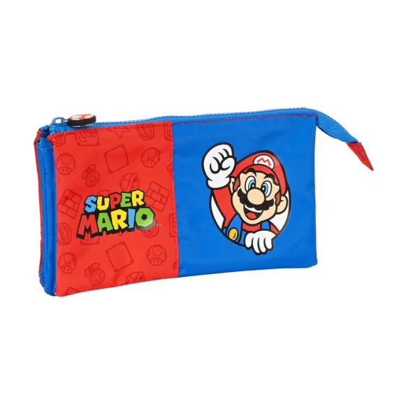 Super mario Schulmppchen Super Mario Rot Blau 22 x 12 x 3 cm Faulenzer