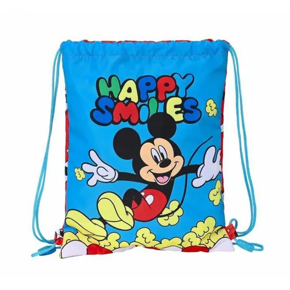 Mickey mouse Rucksacktasche mit Bndern Mickey Mouse Happy Smiles 26 x 34 x 1 cm