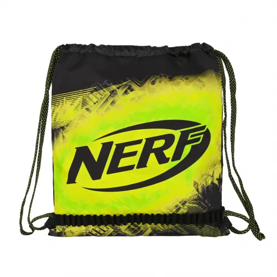 Nerf Rucksacktasche mit Bndern Neon Schwarz Neongrn 35 x 40 x 1 cm