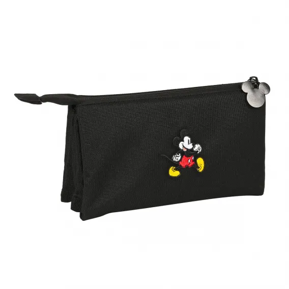 Mickey mouse clubhouse Mickey mouse Dreifaches Mehrzweck-Etui Mickey Mouse Clubhouse Premium Schwarz 22 x 12 x 3 cm