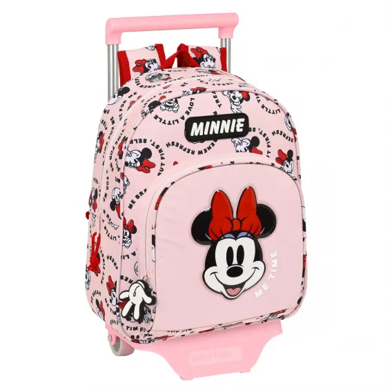 Minnie mouse Kinder Rucksack mit Rdern Minnie Mouse Me time Rosa 28 x 34 x 10 cm