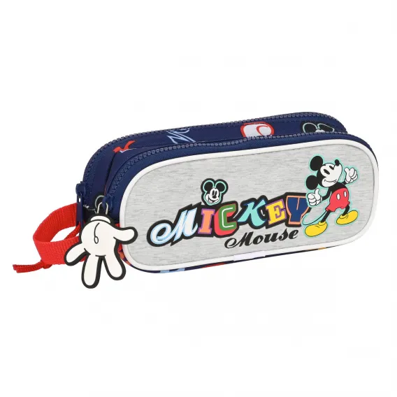 Mickey mouse clubhouse Mickey mouse Zweifaches Mehrzweck-Etui Mickey Mouse Clubhouse Only one Marineblau 21 x 8 x 6 cm