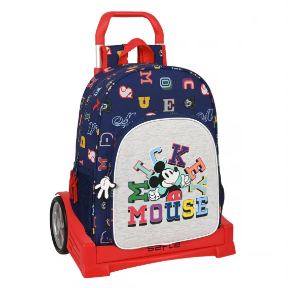 Mickey mouse clubhouse Kinder Rucksack mit Rdern Mickey Mouse Clubhouse Only one Marineblau 33 x 42 x 14 cm
