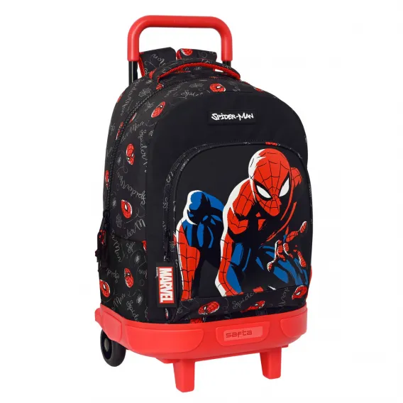 Spiderman Kinder-Rucksack mit Rdern Hero Schwarz 33 x 45 x 22 cm