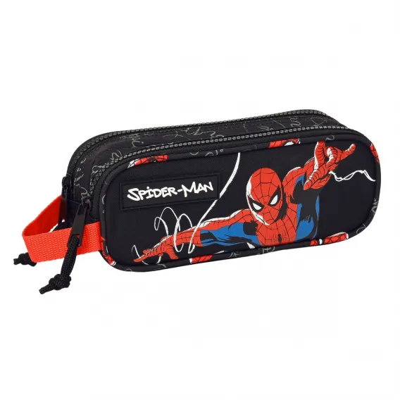 Spiderman Zweifaches Mehrzweck-Etui Hero Schwarz 21 x 8 x 6 cm