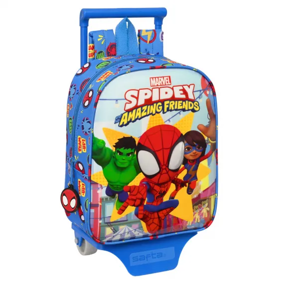 Spidey Spiderman Kinderrucksack Trolley amazing friends Blau 22 x 27 x 10 cm Tea