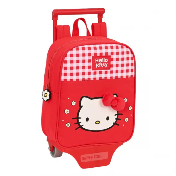 Hello kitty Kinder-Rucksack mit Rdern Hello Kitty Spring Rot 22 x 27 x 10 cm