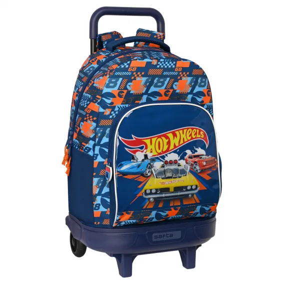 Hot wheels Kinder-Rucksack mit Rdern Hot Wheels Speed club Orange 33 x 45 x 22 cm
