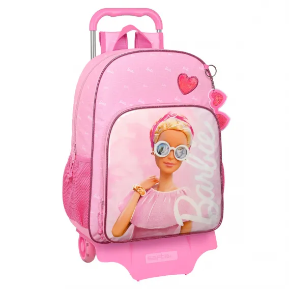 Barbie Kinder-Rucksack mit Rdern Girl Rosa 33 x 42 x 14 cm