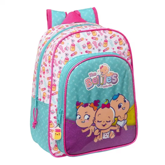 The bellies Kinder Rucksack The Bellies 26 x 34 x 11 cm Lila trkis Wei