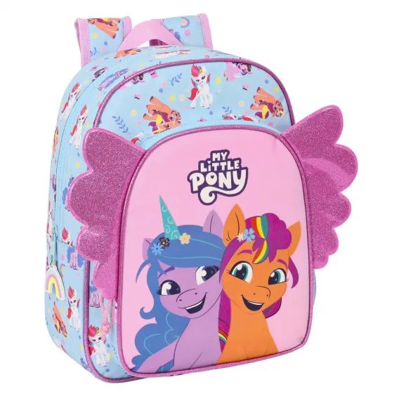 My little pony Kinder-Rucksack My Little Pony Wild & free 26 x 34 x 11 cm Blau Rosa