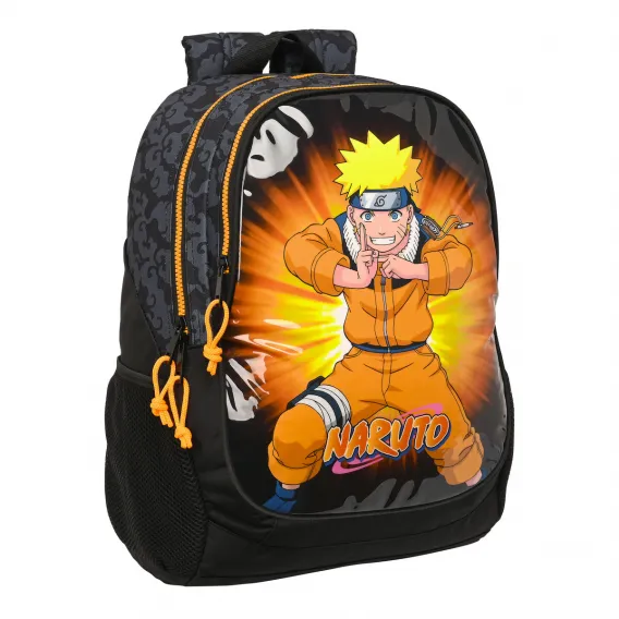 Naruto Kinder-Rucksack Schwarz Orange 32 x 44 x 16 cm