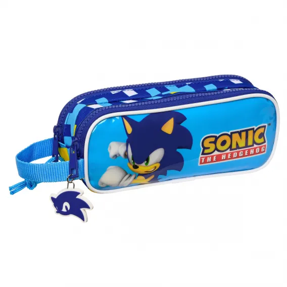 Sonic Zweifaches Mehrzweck-Etui Speed Blau 21 x 8 x 6 cm