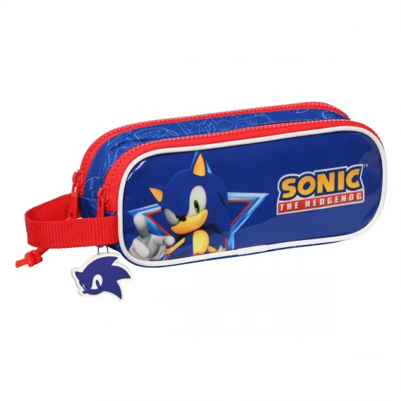 Sonic Zweifaches Mehrzweck-Etui Let?s roll Marineblau 21 x 8 x 6 cm