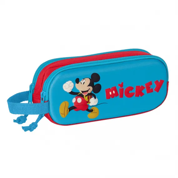 Mickey mouse clubhouse Mickey mouse Zweifaches Mehrzweck-Etui Mickey Mouse Clubhouse 3D Rot Blau 21 x 8 x 6 cm