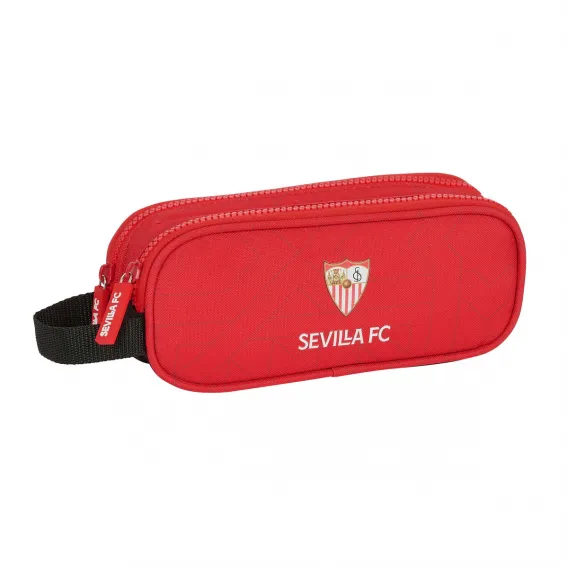 Sevilla ftbol club Zweifaches Mehrzweck-Etui Sevilla Ftbol Club Schwarz Rot 21 x 8 x 6 cm