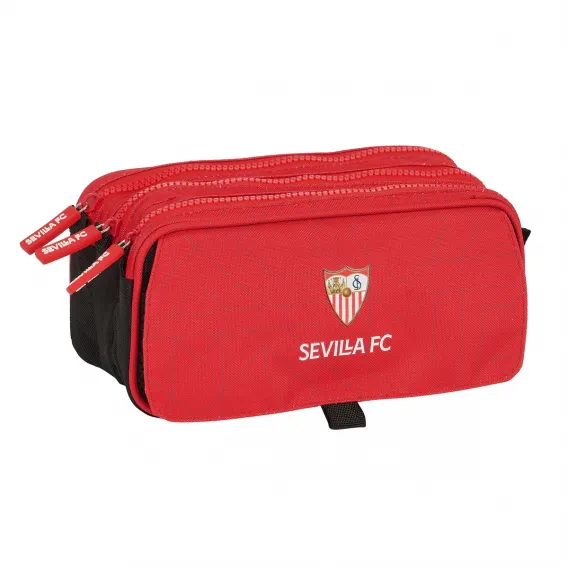 Sevilla ftbol club Zweifaches Mehrzweck-Etui Sevilla Ftbol Club Schwarz Rot 21,5 x 10 x 8 cm