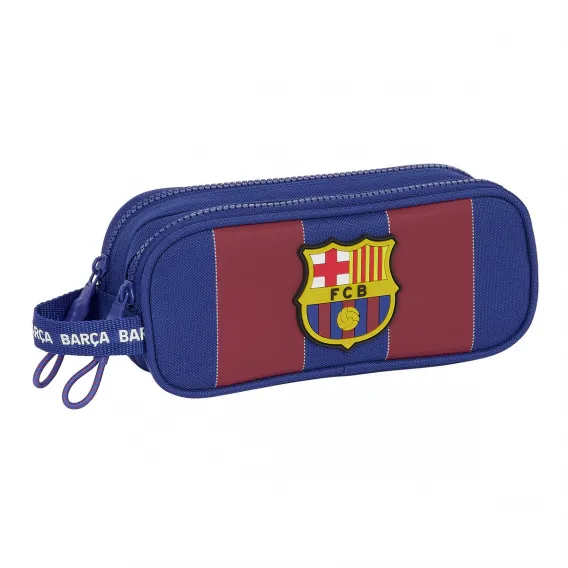 F.c. barcelona Zweifaches Mehrzweck-Etui F.C. Barcelona Rot Marineblau 21 x 8 x 6 cm