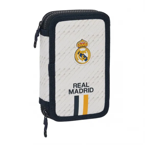 Real madrid c.f. Doppel-Federtasche Real Madrid C.F. Wei 12.5 x 19.5 x 4 cm 28 teilig