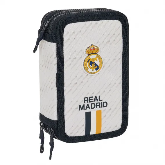 Real madrid c.f. Dreifaches Federmppchen Real Madrid C.F. Wei 12.5 x 19.5 x 5.5 cm 36 Stcke