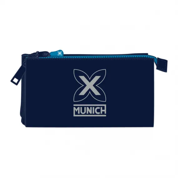 Munich Dreifaches Mehrzweck-Etui Nautic Marineblau 22 x 12 x 3 cm