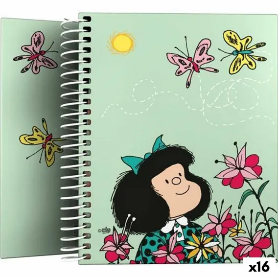 Grafoplas Notizbuch Mafalda Bunt 100 Bettlaken A6 16 Stck