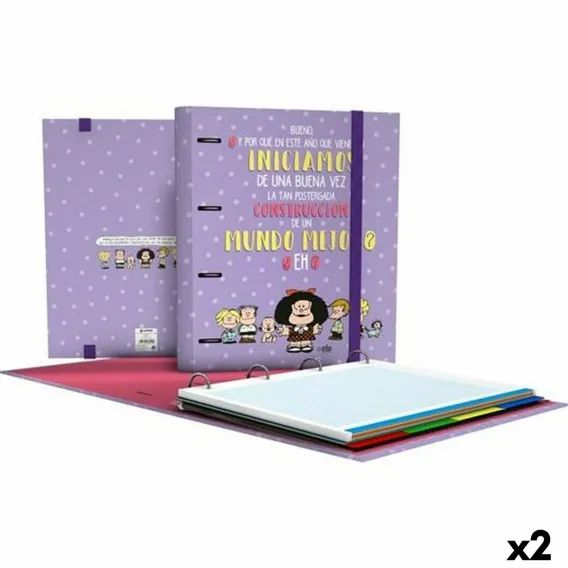 Grafoplas Ringbuch Carpebook Mafalda Lila A4 2 Stck