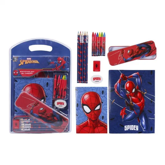 Spiderman Papierwaren-Set Rot 16 teilig