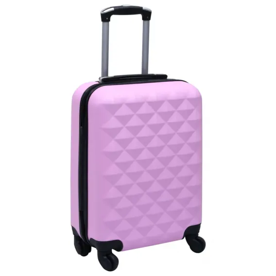 Koffer Reisekoffer Hartschalenkoffer Trolley mit Rollen Rosa ABS