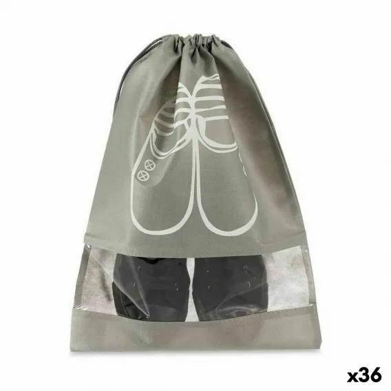 Schuhstnder Tasche Grau PVC Stoff 31,5 x 1 x 43 cm 36 Stck