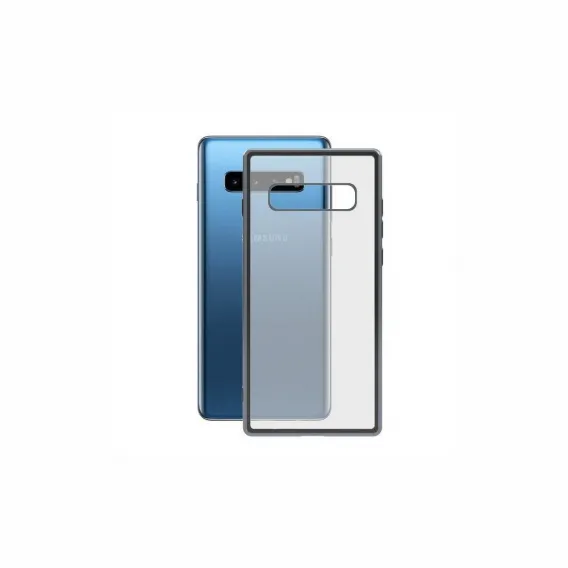 Samsung Handyhlle Galaxy S10+ Flex Metal TPU Durchsichtig Grau Metallic