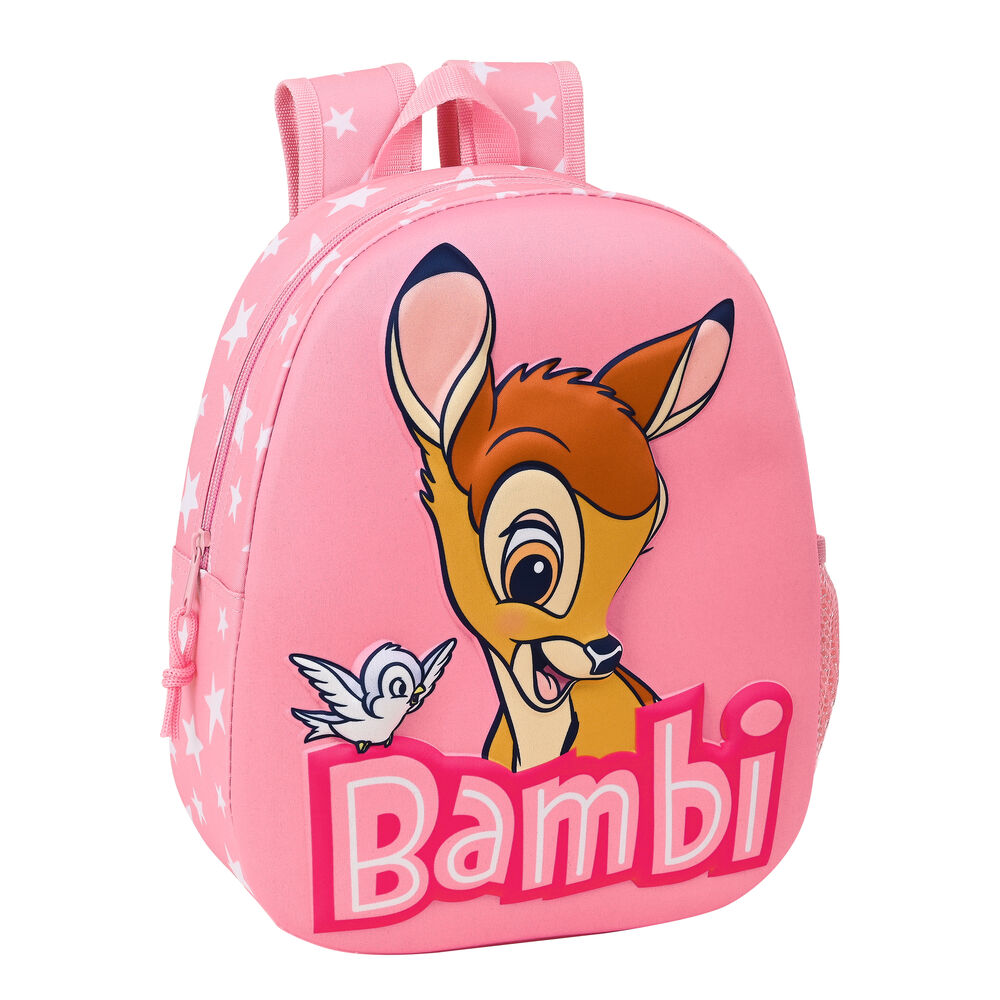 Schulrucksack 3D Disney Bambi Rosa