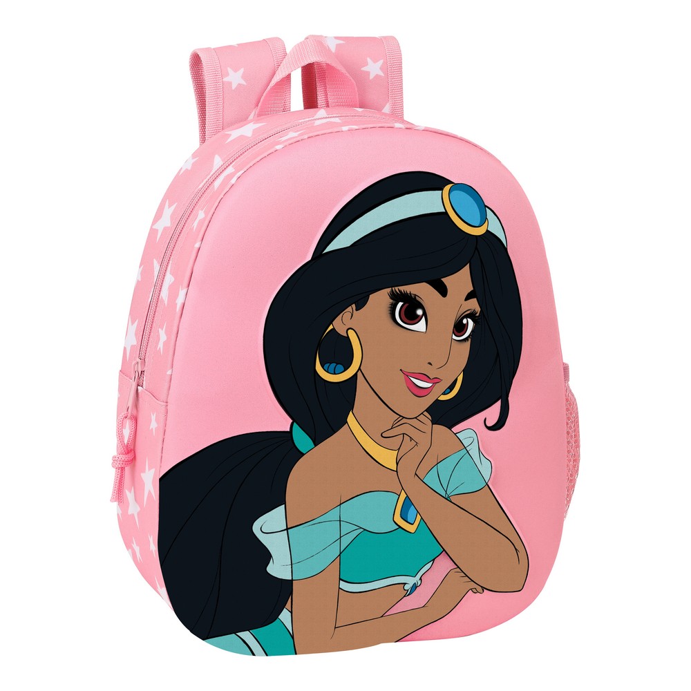 Schulrucksack 3D Disney Jasmine Rosa