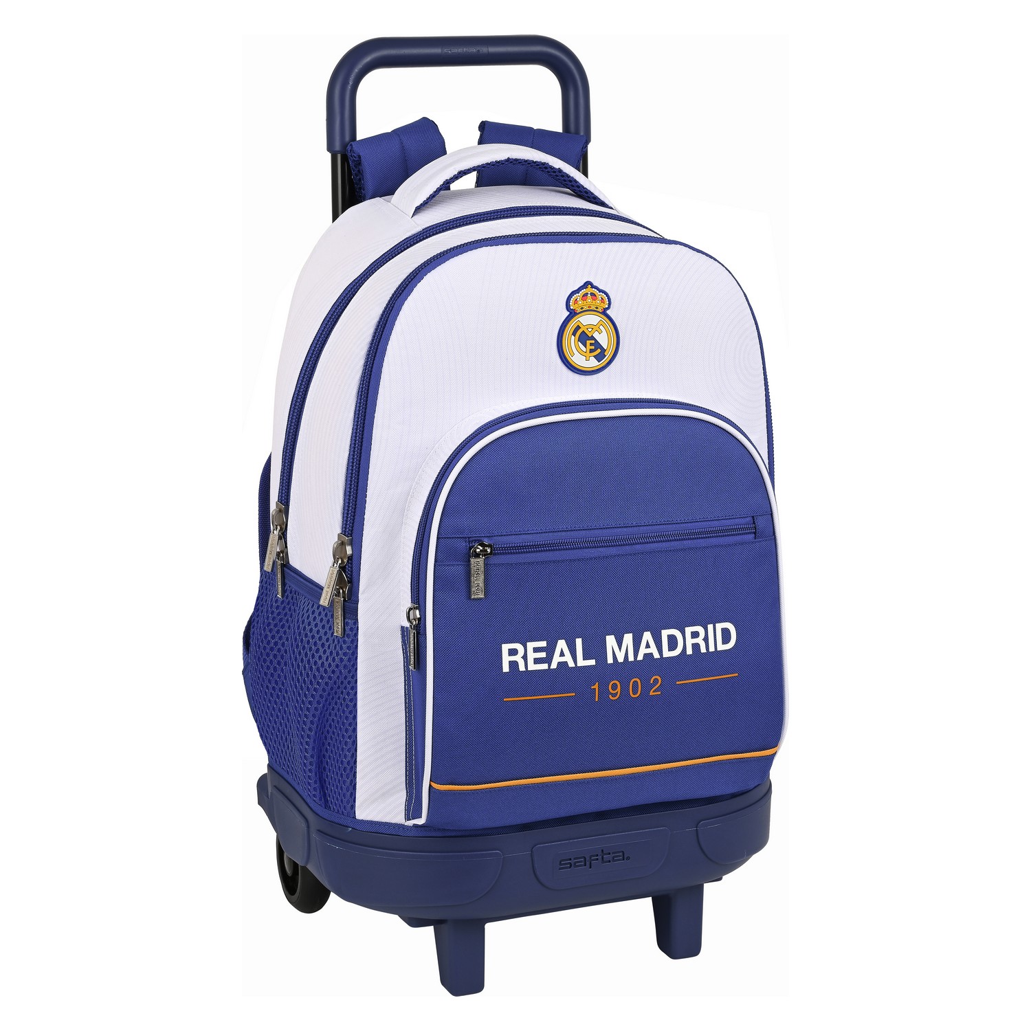 Schulrucksack mit Rädern Real Madrid C.F. Blau Weiß